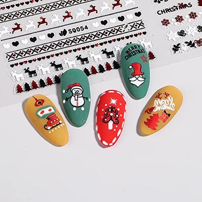 Christmas Nail Airbrush Stencils Snowflake Nail Airbrush Stickers Xmas  Winter Snowflakes Reindeer Snowman French Tip Stickers