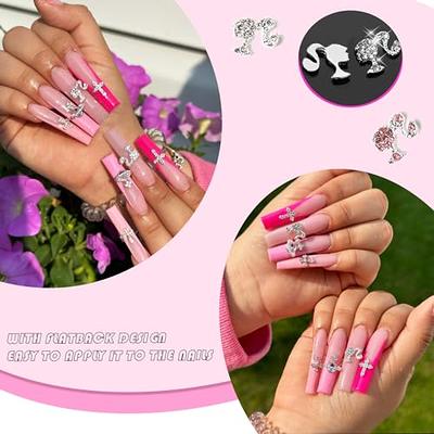 Y2k pink nails  Gel nails, Pink nails, Long acrylic nails