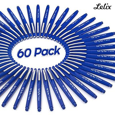 Lelix Felt Tip Pens, 30 Colors & 15 Black Medium Point Felt Pens, Colored  Pens For Journaling, Writing, Note Taking, Planner Coloring, Perfect for  Art