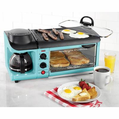 Breakfast Sandwich Maker, Nonstick Electric Griddle & Grill Combo, 3 in 1  Breakf