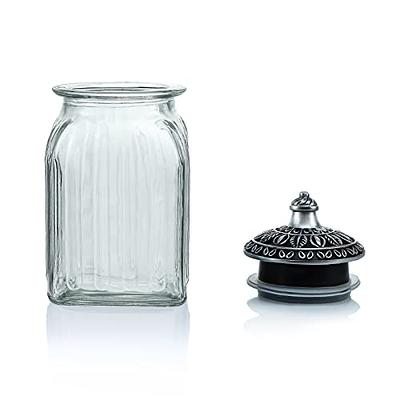 SOCOSY Vintage Transparent Glass Candy Jar with Lid Food Jar Nut Jar  Jewelry Box Wedding Candy Buffet Jars Kitchen Storage Containers-30 oz -  Yahoo Shopping
