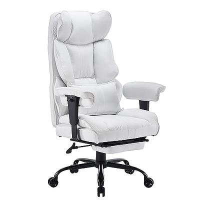 Efomao Fabric Office Chair, Big and Tall Office Chair 400 lb Weight  Capacity, High Back Executive Office Chair with Foot Rest, Ergonomic Office  Chair