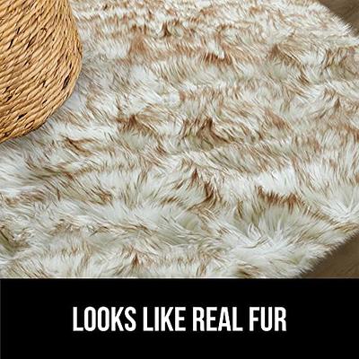 Gorilla Grip Soft Faux Fur Area Rug, Washable, Shed and Fade