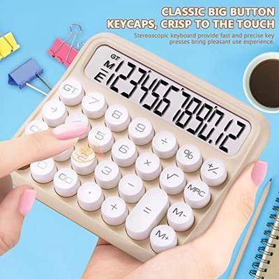 Mechanical Calculator 12 Digit Extra Large 5-Inch LCD Display