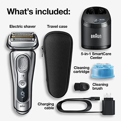 Braun Series 9 9370cc Rechargeable Wet & Dry Men's Electric Shaver with  Clean & Charge Station - Yahoo Shopping