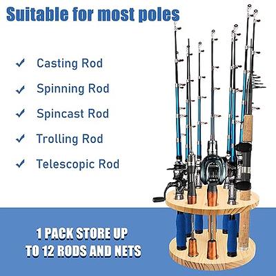Foxtell Fishing Rod Holders for Garage, Vertical Fishing Pole Holders Holds  up to 12 Rods Wood en Round Storage Floor Stand, Fishing Gifts for Men -  Yahoo Shopping