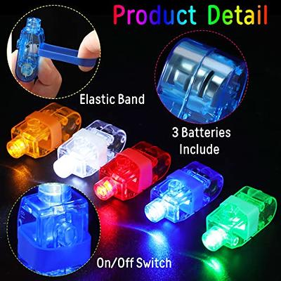 10Pcs LED Finger Lights Finger Ring Glow Stick for Kids Adults Bright Party