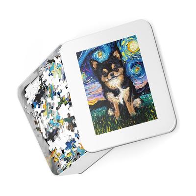 Premium Puzzle Tan Chihuahua Starry Night Dog 110, 252, or 500