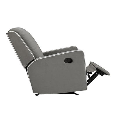 Baby Relax Rylee Tall Wingback Glider Rocker Recliner Chair, Gray