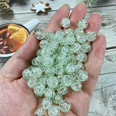 New 200pcs Round Cracked Glass Beads 8mm Assorted Crystal Beads With  Colored Hole Natural Loose Beads For Jewelry Making Bracelet Necklace  Earrings