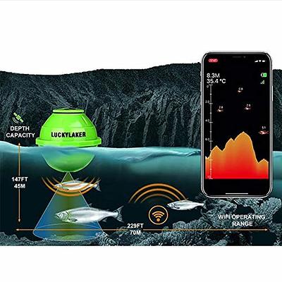 Lucky Smart Fish Finder – Portable Fish Finder, Wi-Fi Fishing Finder for  Recreational Fishing from Dock, Shore or Bank,Wireless Fish Finder for  Kayak Fising,Shore Fishing,Boat Fishing,Green - Yahoo Shopping