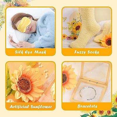 Gifts for Women, Sending Sunshine Gift, Get Well Soon Gifts Baskets for Women, Sunflower Gifts Care Package with Inspirational Blanket Candle for
