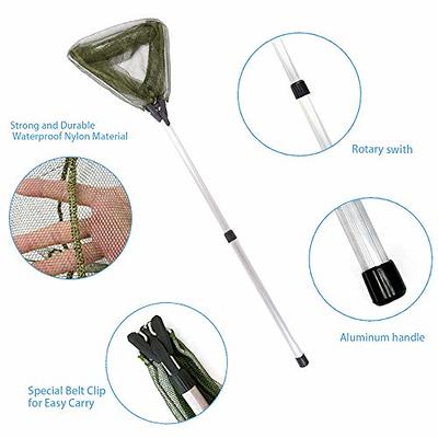 PLUSINNO Kids Fishing Net, Telescopic Lightweight Landing Net with Aluminum  Pole Handle and Nylon Mesh, Catch and Release Butterfly Net for Kids