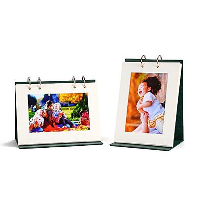 Lanpn Photo Album 4x6 100 Pictures 2 Packs, Small Mini Capacity Linen Photo  Book Sets, Each Pack Holds 100 Top Loader Vertical Only Picture for Kids