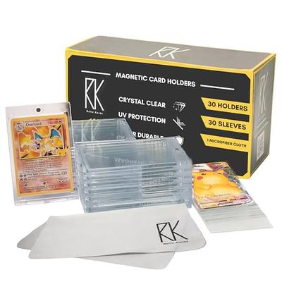 60 Pieces Baseball Card Holder with Label Positon Clear Graded Card Sleeves  Acrylic Trading Card Protectors Case for Standard and Graded Cards Hard