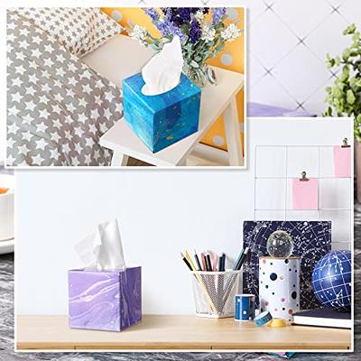 9 Pcs Square Tissues Cube Box Travel Tissue Box with 50 Counts