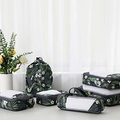 Gonex Floral Compression Packing Cubes