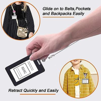 Badge Holder With Retractable Reel, Heart Cardiac Cardiac ID Name Tag Work Badge Clip Heavy Duty Vertical Card Protector Cover Case For Work Office