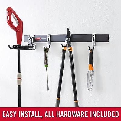 Rubbermaid FastTrack Garage Storage Utility Hooks, 5 Piece, All in One Rail  Hook Kit and Tool Organizer, Heavy Duty for Wall/Shed/Garden,Black - Yahoo  Shopping