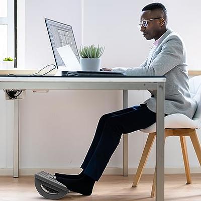 Foot Rest, Adjustable Height Foot Rest for Under Desk at Work, Ergonomic  Foot Stool Under Desk for office, Under Desk Footrest with Large Roller