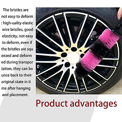 Car Wheel Cleaning Brush Tool Tire Auto Washing Clean Alloy Soft Bristle  Cleaner