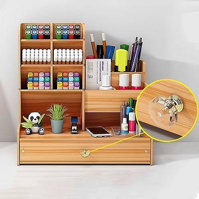 Desk Organizers Office Storage Supplies: Pen Holder Accessories for Pencil  Marker - Wooden Desktop Stationary Organization for Office Decor - Art  Supply Desk Caddy for Classroom School Home - Yahoo Shopping