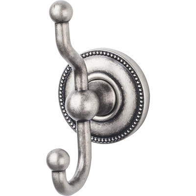 Top Knobs ED2A Edwardian Bath Double Robe Hook Antique Pewter Bathroom  Hardware and Accessories Bathroom Hardware Robe Hooks - Yahoo Shopping