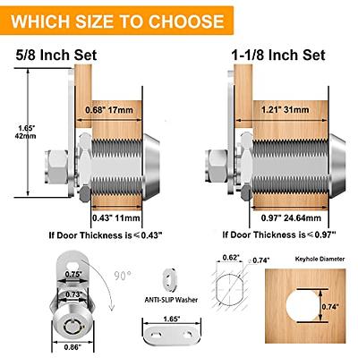 BOZXYE 5 Pack Cabinet Locks Keyed Alike, 5/8 Cabinet Locks with Keys, Rv  Locks for Storage Door Rv Compartment Locks Secure File Drawer Mailbox  Toolbox, Zinc Alloy - Yahoo Shopping