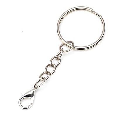 150PCS Key Chain Rings Kit, 1inch Key Chain Rings, Includes 50pcs Key Chain  Rings with Chain, 50pcs Jump Ring and 50pcs Screw Eye Pins, for Crafts and