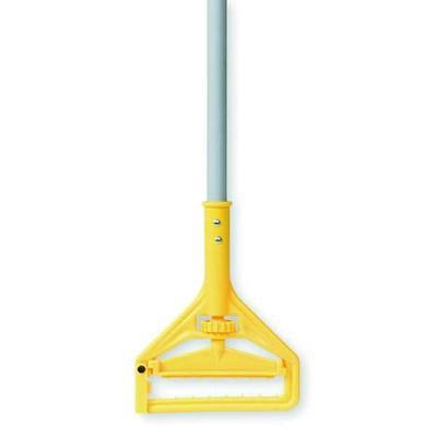 Rubbermaid Invader Aluminum Side-Gate Wet-Mop Handle, 60, Gray/Yellow