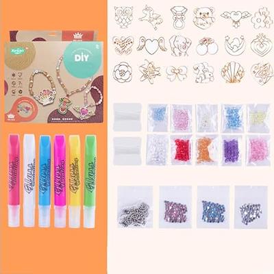 DIY Crystal Paint Arts and Crafts Set, Painting Keychains Kit for Girls