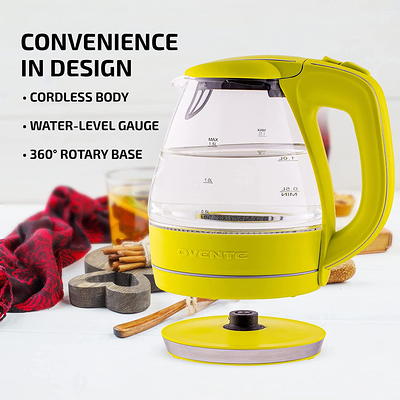 OVENTE 1.7L Green BPA-Free Electric Kettle, Fast Heating Water