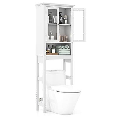 Furniouse Over The Toilet Storage Cabinet with Toilet Paper Holder Stand,  Mass-Storage Over Toilet Bathroom Organizer with Sliding Door, Space-Saving  Rack, for Bathroom, Laundry(Gery) - Yahoo Shopping