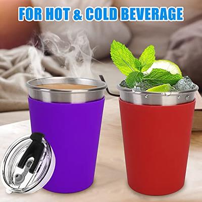 Kids Cups with Straw and Lid Spill Proof 5 Pack 12oz Stainless Steel  Drinking Tumbler with