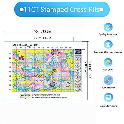 DIY Stamped Embroidery Starters Kits for Beginners with Pattern Grey Cat  and Flowers Hoops Cloth Threads Needlework Art Cross Stitch Kits Craft for  Adults Students Home Decoration - Yahoo Shopping