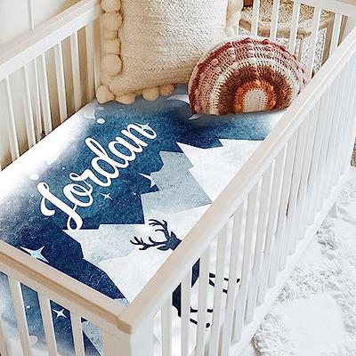 KAINSY Personalized Deer Crib Bedding Set for Baby, Custom Baby Crib Sets  with Name, Polar Bear