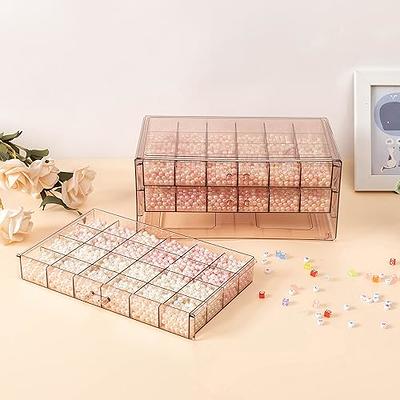 MIOINEY Compartment Storage Box with 3 Drawers Acrylic Transparent Jewelry  Organizer Nail Charm Holder with 72 Compartments for Crafts Art Supply Nail  Tip Beads Earrings Ring Studs (Clear Brown) - Yahoo Shopping