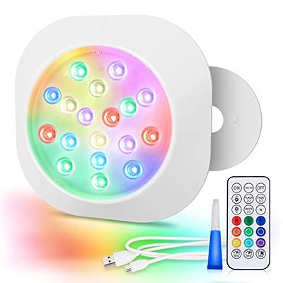 3-Pack Battery-Operated RGBW Magnetic Puck Light with Remote