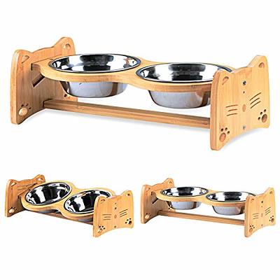 1 High-raised Pet Bowl For Cats And Small Dogs, 2 Adjustable