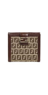 FENDI Vintage Zucca Monogram Logo Tote Bag Zip Brown Nylon RankAB+