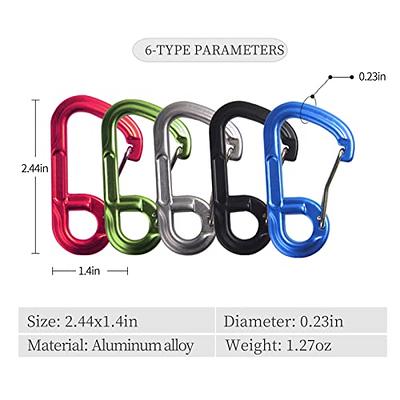 5/10 or 20pcs Heart Shape Keychain Clip, Aluminum Alloy Carabiner