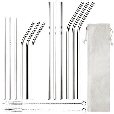 8 Piece 5/16 inch (8mm) Wide Stainless Steel Straws for 40 oz Tumbler with  Handle, 12 Inch Long Reusable Metal Drinking Straws, Replacement Straws