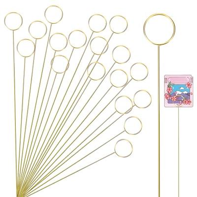 40Pcs 40Pcs Floral Card Holder Picks, Heart Loop, Circular ringPicture  Holders, Photo Clip Holder Flower Card Holder Stick, Gold Heart Floral  Picks Stick Clip Floral Pick Card Holders, Photo Picture Holder for