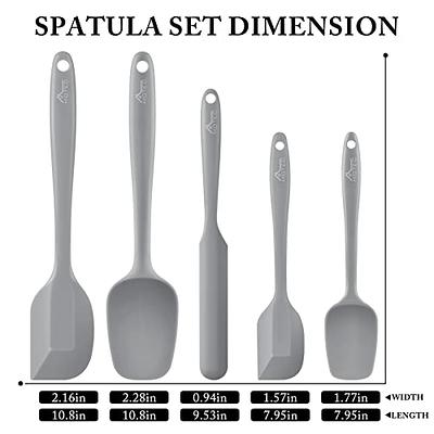 Silicone Spatula Set Rubber Spatulas BPA Free Dishwasher Safe Set of 9 grey