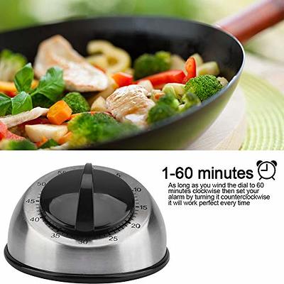 Stainless Steel Visual Timer Mechanical Kitchen Timer 60-Minutes