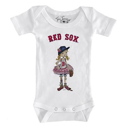 Infant Tiny Turnip White/Red Boston Red Sox Triple Scoop Raglan 3/4 Sleeve T-Shirt