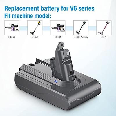 Powerextra 21.6V 4.0Ah V6 Battery Replacement Compatible with V6 SV04 DC58  DC59 DC61 DC62 DC72 DC74 Absolute Animal Motorhead Slim SV03 SV04 SV05 SV06