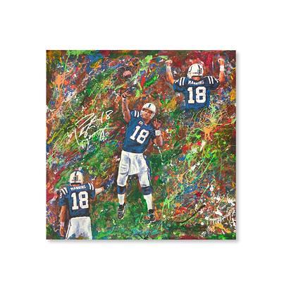 Peyton Manning Denver Broncos Autographed 24 x 36 Plaster Art