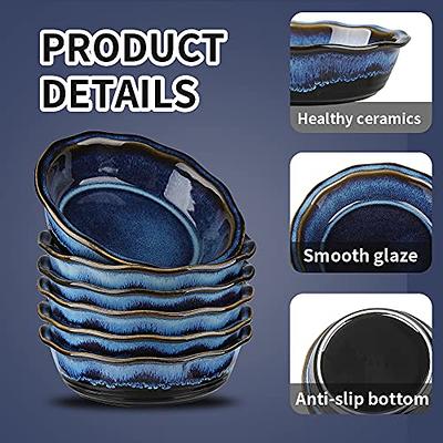 Wisenvoy Pie Pan Ceramic Pie Dish Blue Pie Plate Porcelain Deep Dish Pie Pan Non-Stick Pie Pans