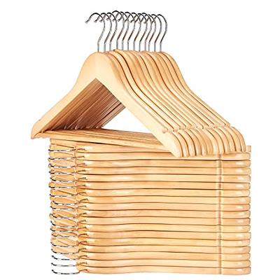 Quality White Hangers 10-Pack - Super Heavy Duty Plastic Clothes Hanger  Multipack - 17 inch Thick Strong Standard Closet Clothing Hangers with Hook